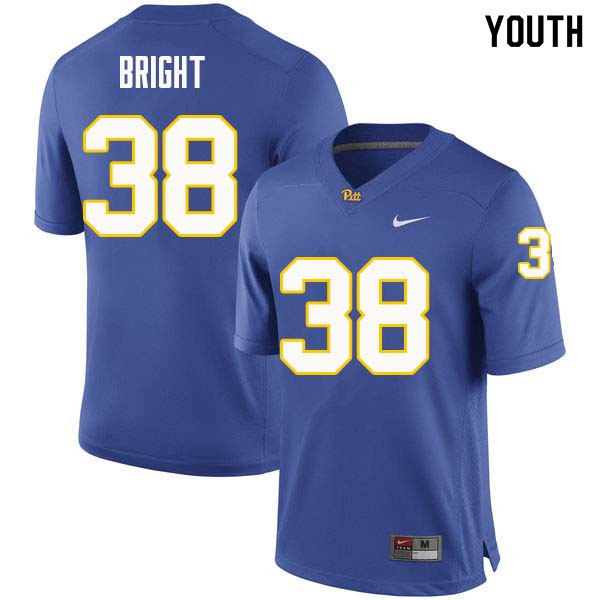 Youth #38 Cameron Bright Pittsburgh Panthers College Football Jerseys Sale-Royal